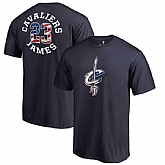 Cleveland Cavaliers LeBron James Fanatics Branded Banner Wave Name & Number T-Shirt Navy,baseball caps,new era cap wholesale,wholesale hats